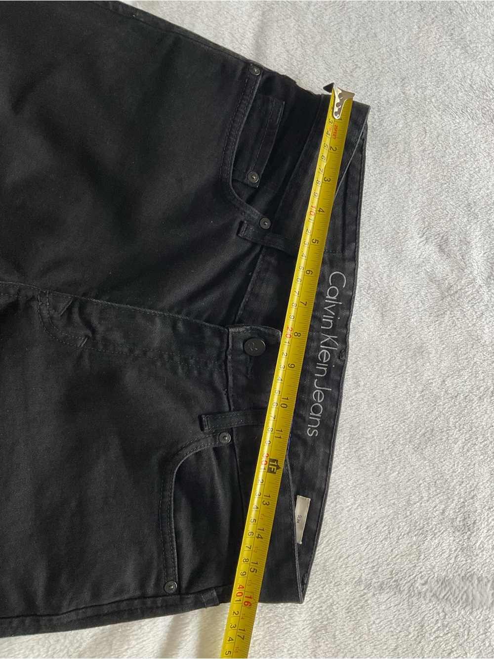Calvin Klein Jeans Men’s 31x30 Slim Fit Black Stretch Denim Pants - Picture 12 of 13